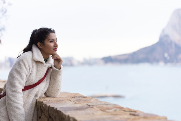 Young indian woman on a nature place