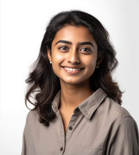 young indian woman smiling