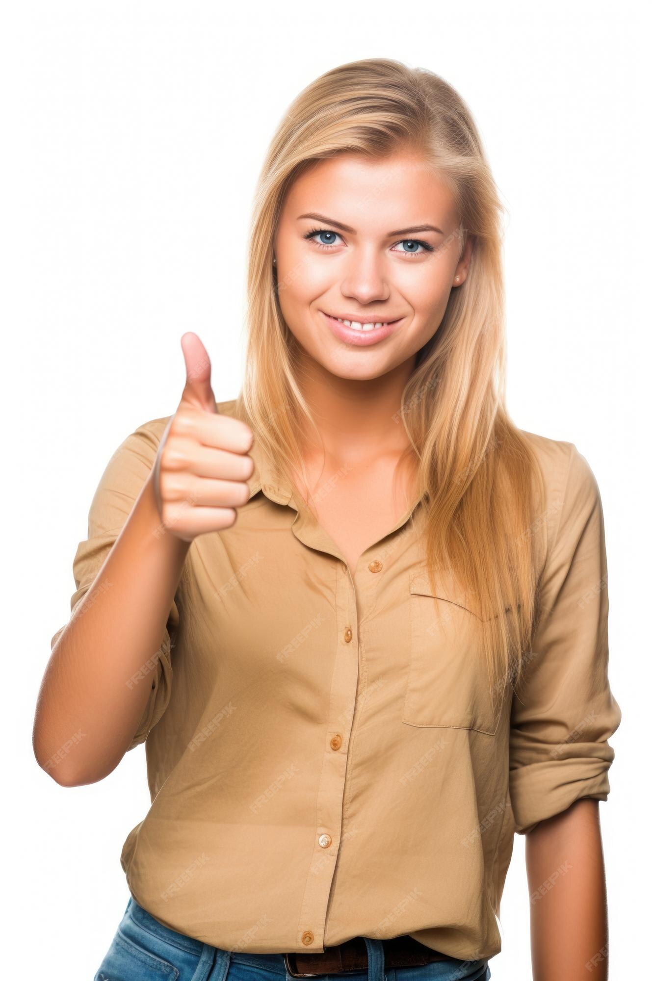 Premium AI Image Young Isolated Woman With Her Finger And Thumb In A premium-ai-image-young-isolated-woman-with-her-finger-and-thumb-in-a