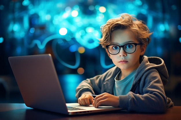 Young Kid Learning Programming by Working on Code Generative Ai