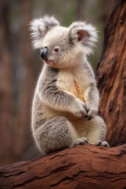 Young koala in the wild