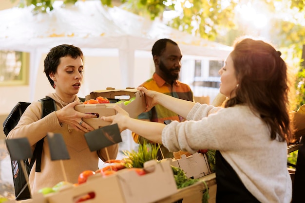 Young lady gathers orders for delivery