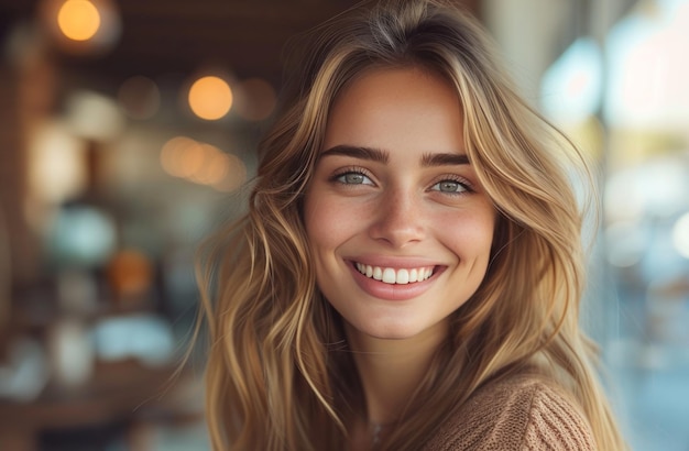 young lady smiles portrait