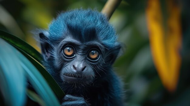 Young Langur Monkey with Soulful Eyes