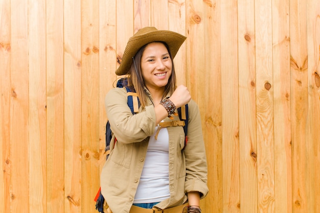 Young latin explorer woman