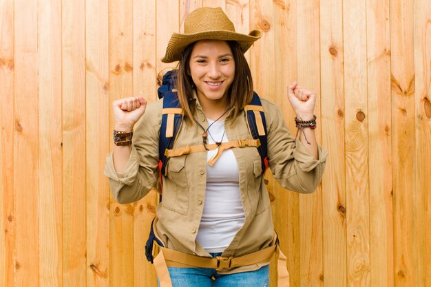 Young latin explorer woman