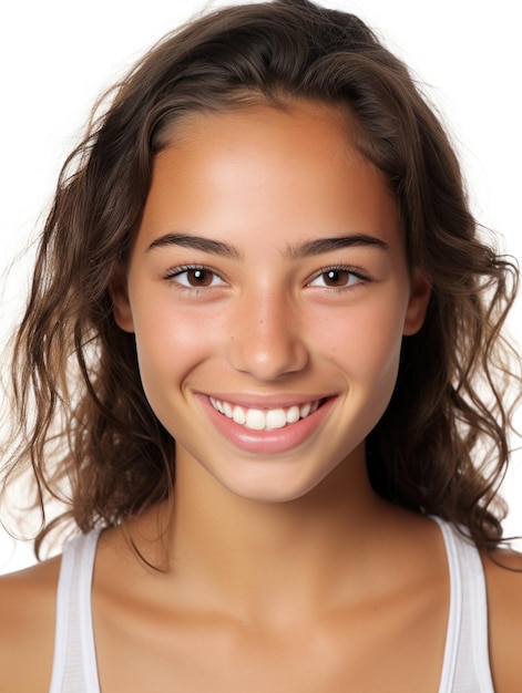 Photo young latin girl with detailed skin texture