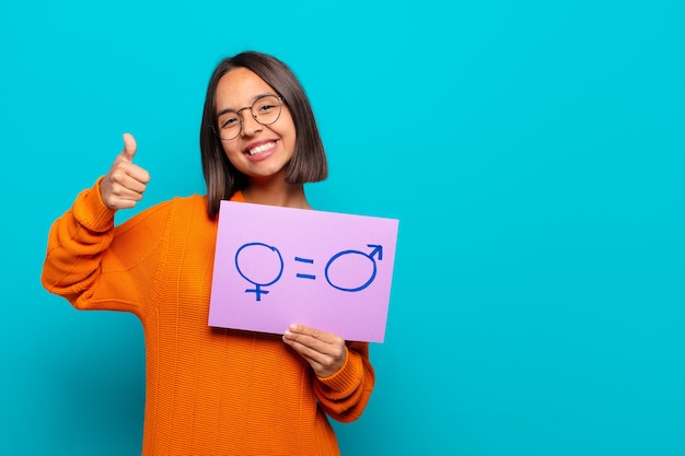 young latin woman equality concept