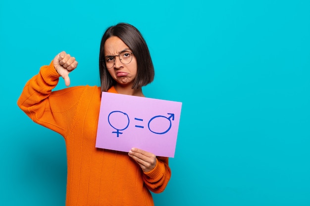 young latin woman equality concept