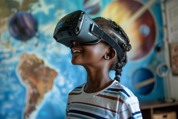 Young learner in virtual cosmos