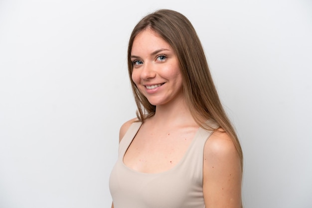 Young Lithuanian woman isolated on white background Portrait