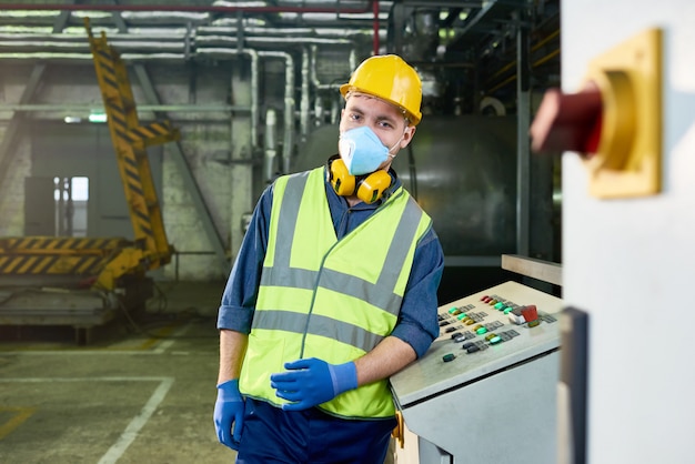 Young Machine Operator at Plant