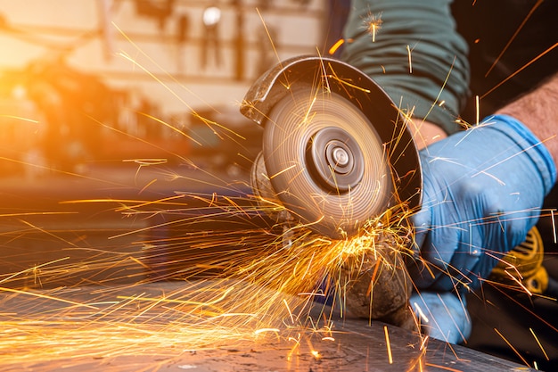 A young male welder