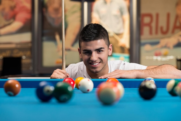 Young Man Concentration On Ball