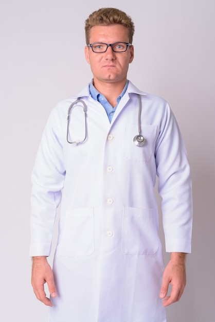 young man doctor with blond hair