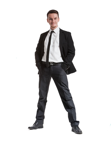 Young man formal wear isolated