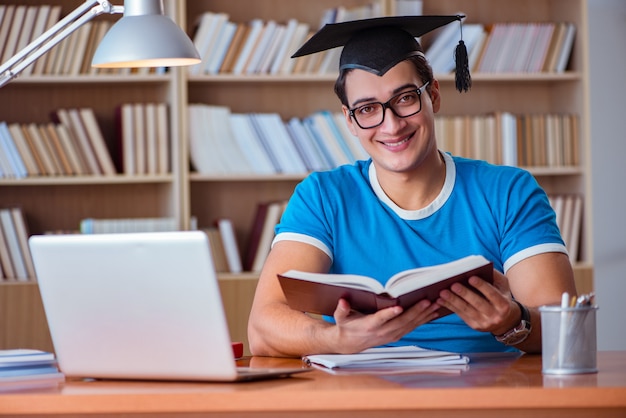 Young man graduating from university