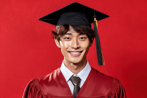 A young man in a graduation cap