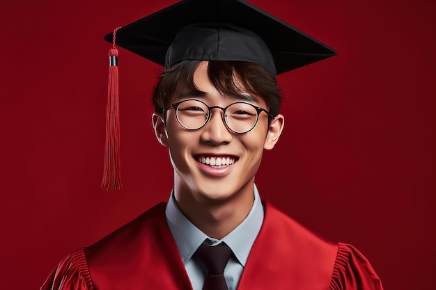 A young man in a graduation cap