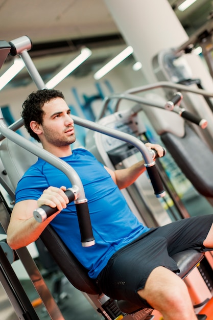 Young man in the gym