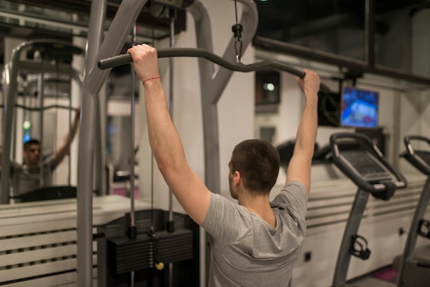 Young man in the gym