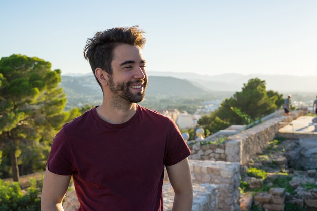 Young man happy and laughing