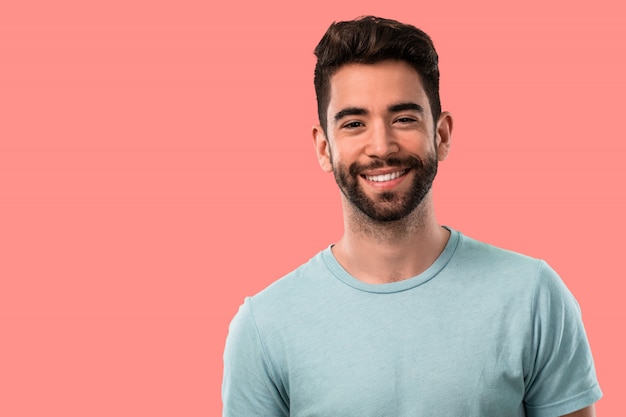 Young man happy and smiling