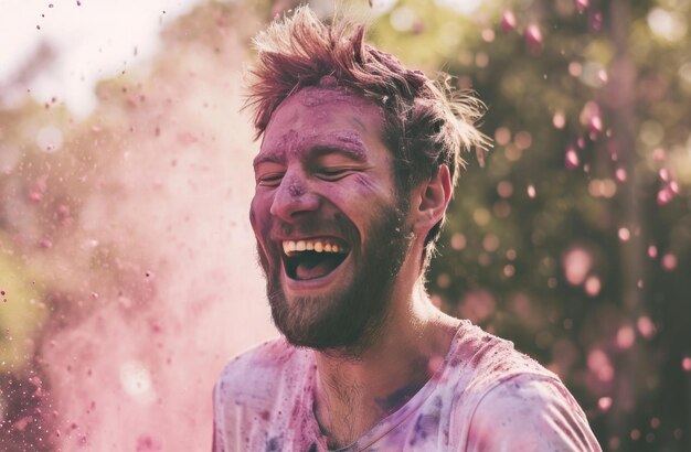 young man having a fun day outdoors as party comes to an end