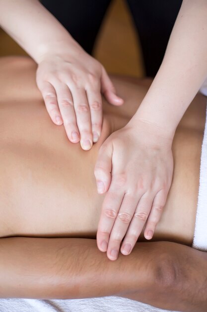 Young man having a massage