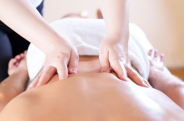 Young man having a massage