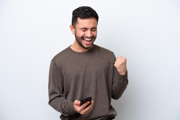 Young Man over isolated background