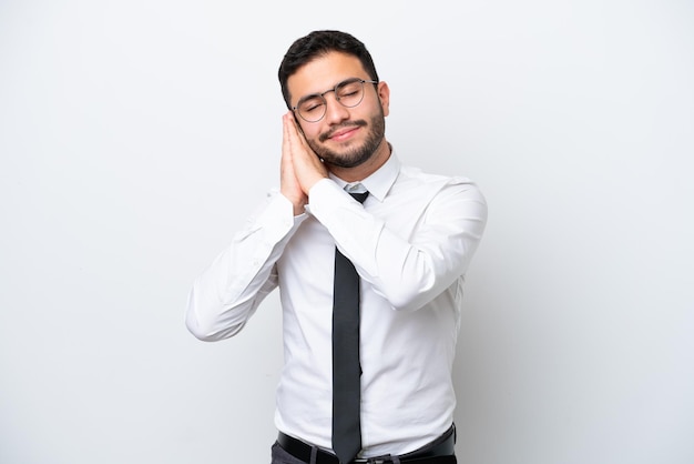 Young man over isolated background