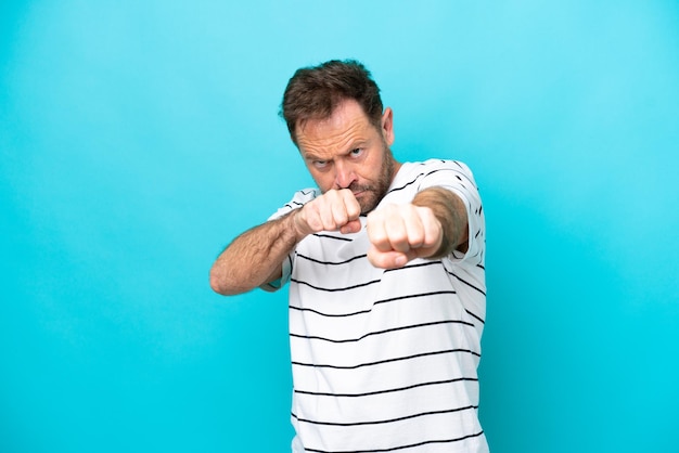 Young man over isolated background