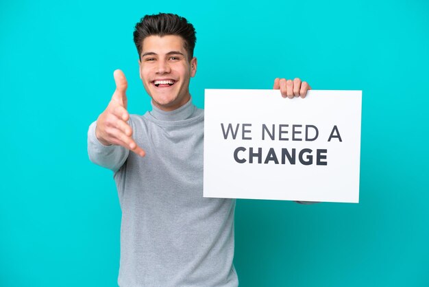 Young man over isolated background