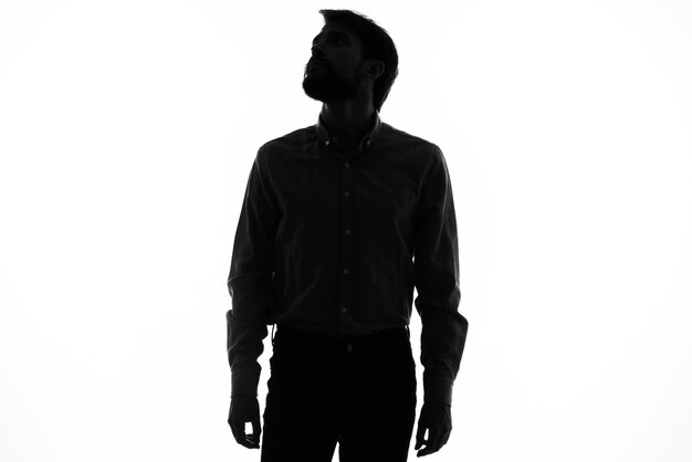 Photo young man looking away against white background