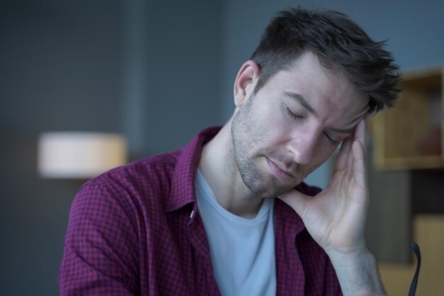 Young man looking away