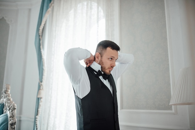 Young man looking at camera