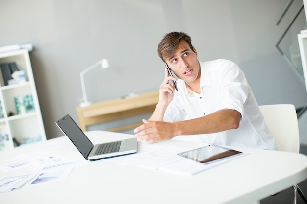 Young man in the office