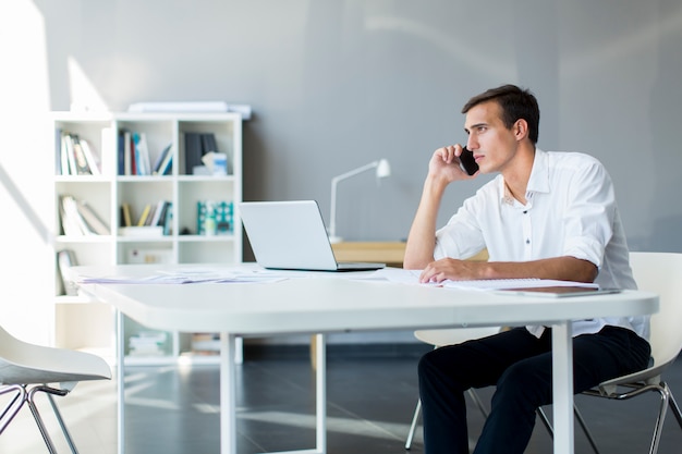 Young man in the office