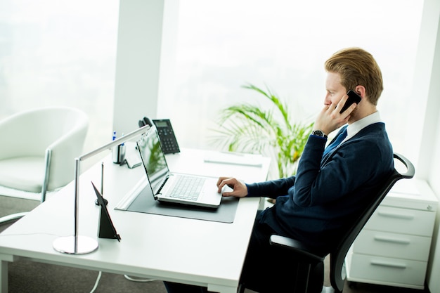 Young man in the office