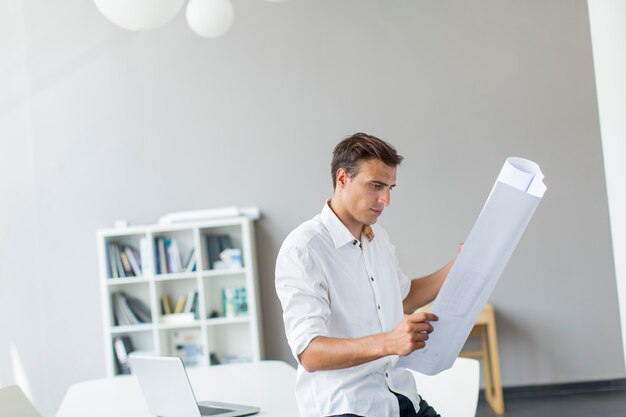 Young man in the office