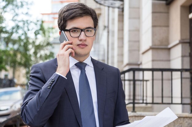 Young man on phone