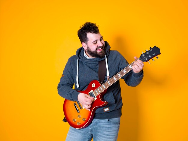 Young man playing guitar