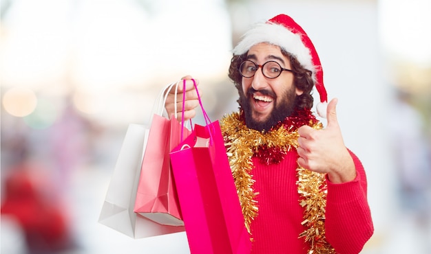 Foto cappello da babbo natale. concetto di natale