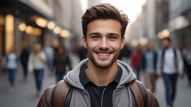 Young man smiling