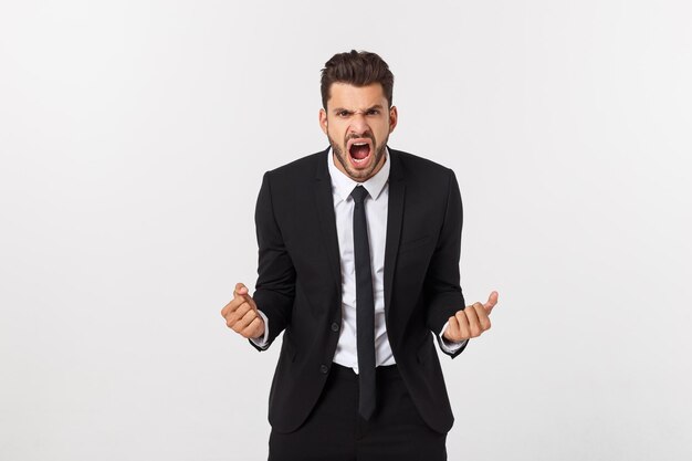 Photo young man standing against white background