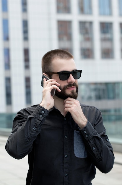 Young man talking on the phone