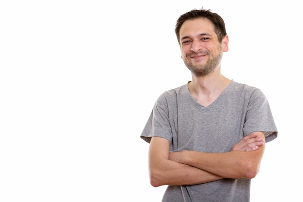 young man with arms crossed