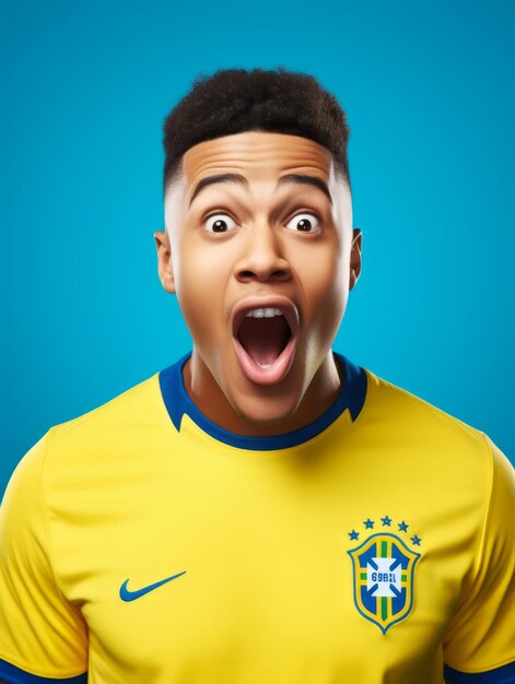 Young man with brazilian features who appears to be shocked