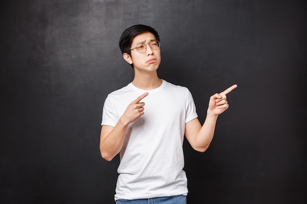 Young man with expressions